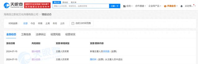 魏大勋父亲退出魏大勋关联影视公司