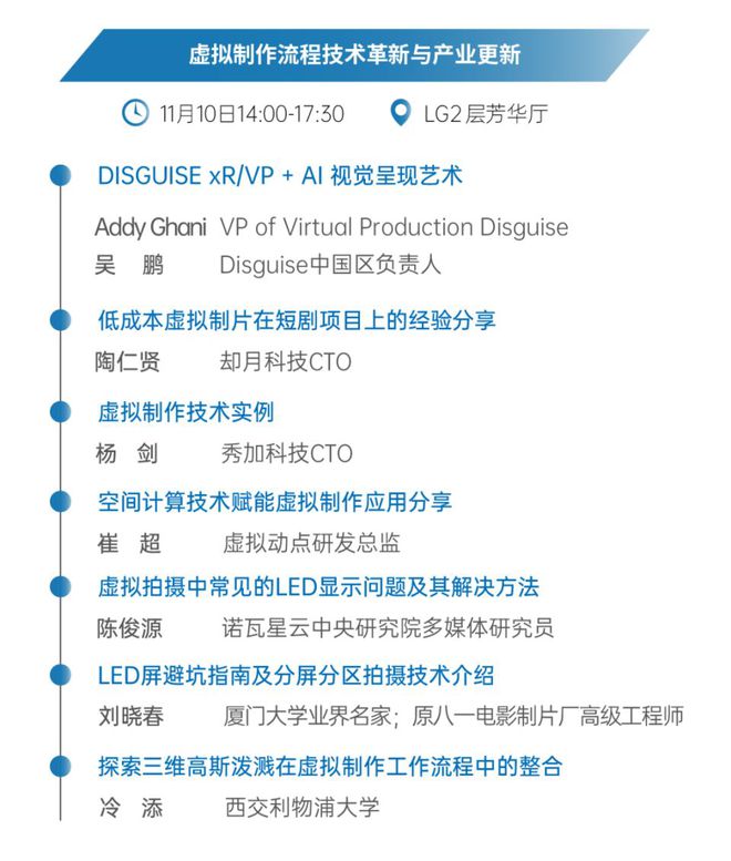 上海国际虚拟制作大会VPS2024最全议程及完整嘉宾阵容首度公布(图7)