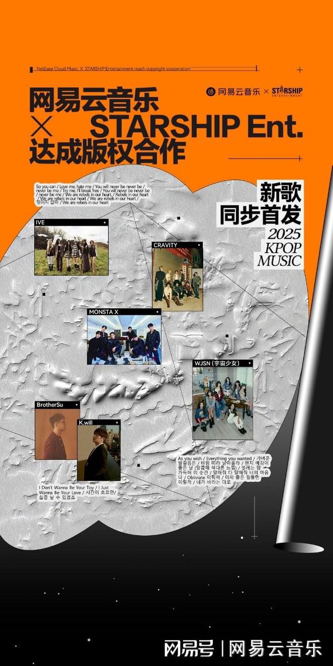 网易云音乐与韩国STARSHIP娱乐达成版权合作KPOP曲库
